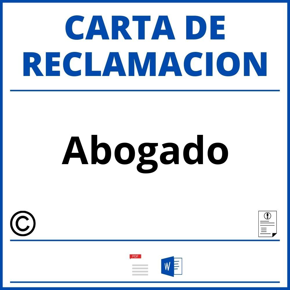 Modelo Carta Reclamacion Abogado