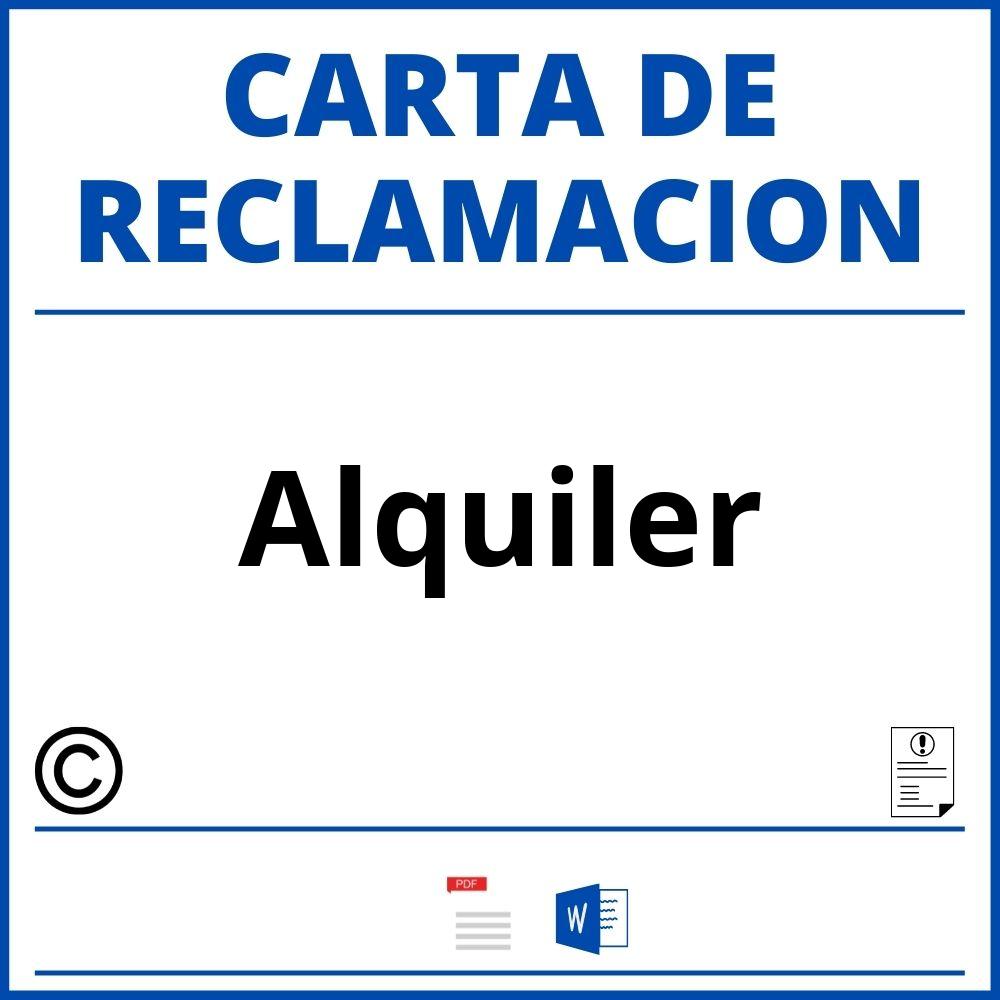 Modelo Carta Reclamacion Alquiler