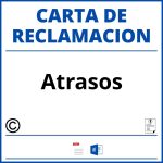 Modelo Carta Reclamacion Atrasos