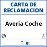 Modelo Carta Reclamacion Averia Coche