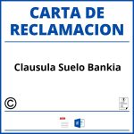 Modelo Carta Reclamacion Clausula Suelo Bankia