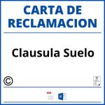 Modelo Carta Reclamacion Clausula Suelo