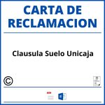 Modelo Carta Reclamacion Clausula Suelo Unicaja