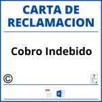 Modelo Carta Reclamacion Cobro Indebido