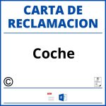 Modelo Carta Reclamacion Coche