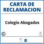 Modelo Carta Reclamacion Colegio Abogados