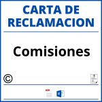 Modelo Carta Reclamacion Comisiones