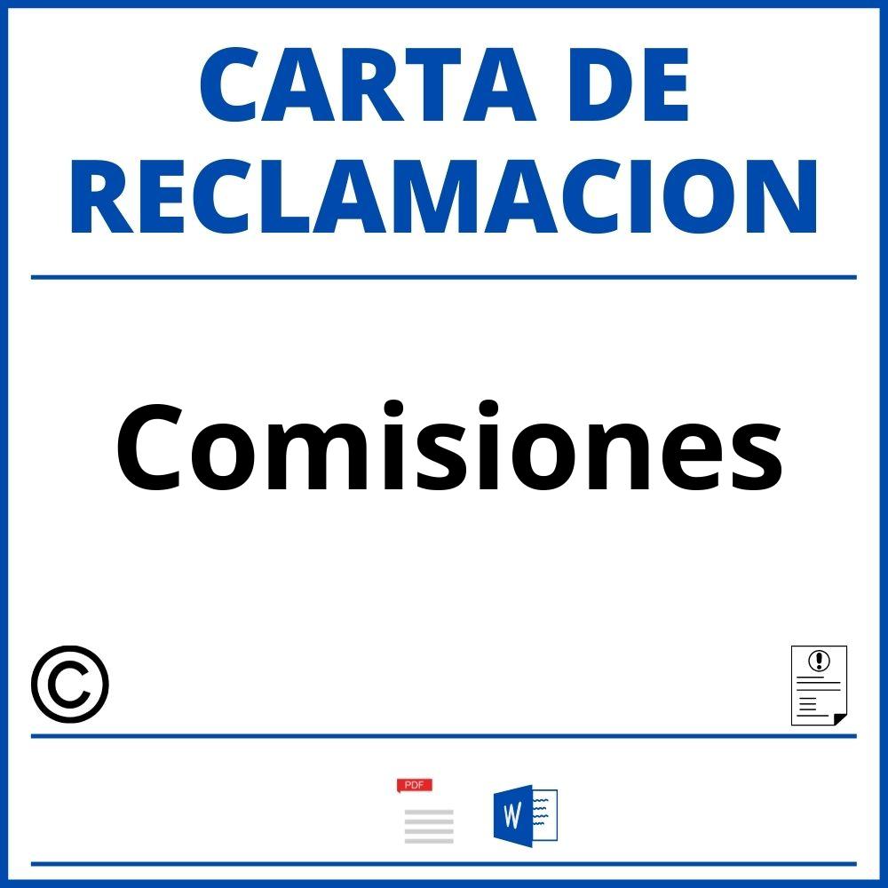 Modelo Carta Reclamacion Comisiones