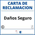 Modelo Carta Reclamacion Daños Seguro