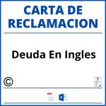 Modelo Carta Reclamacion Deuda En Ingles