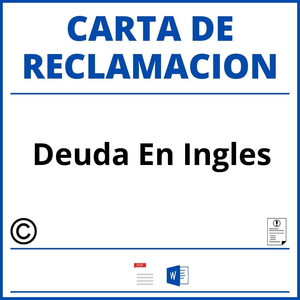 Modelo Carta Reclamacion Deuda En Ingles