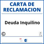 Modelo Carta Reclamacion Deuda Inquilino