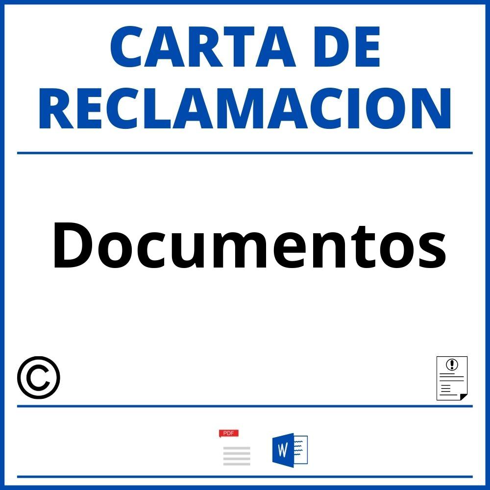 Modelo Carta Reclamacion Documentos