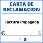 Modelo Carta Reclamacion Factura Impagada