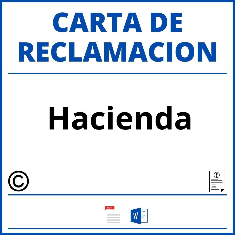 Modelo Carta Reclamacion Hacienda