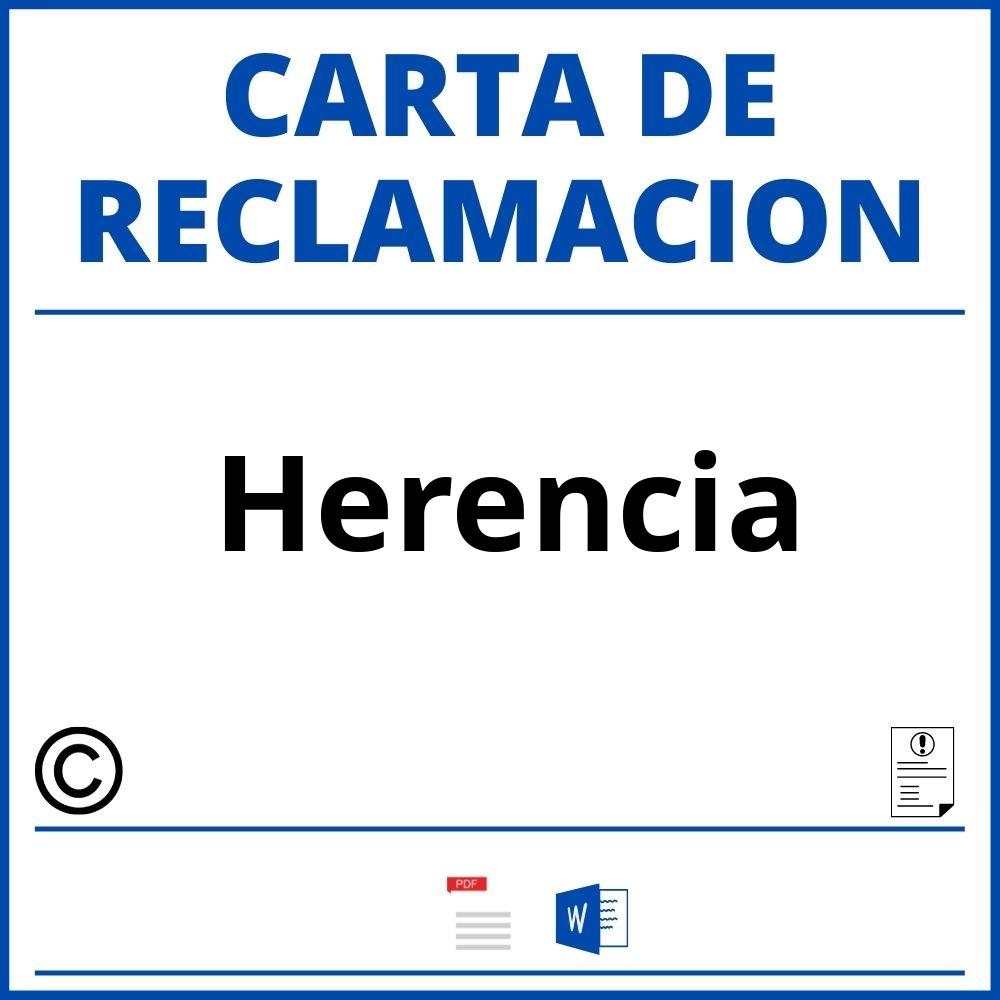 Modelo Carta Reclamacion Herencia