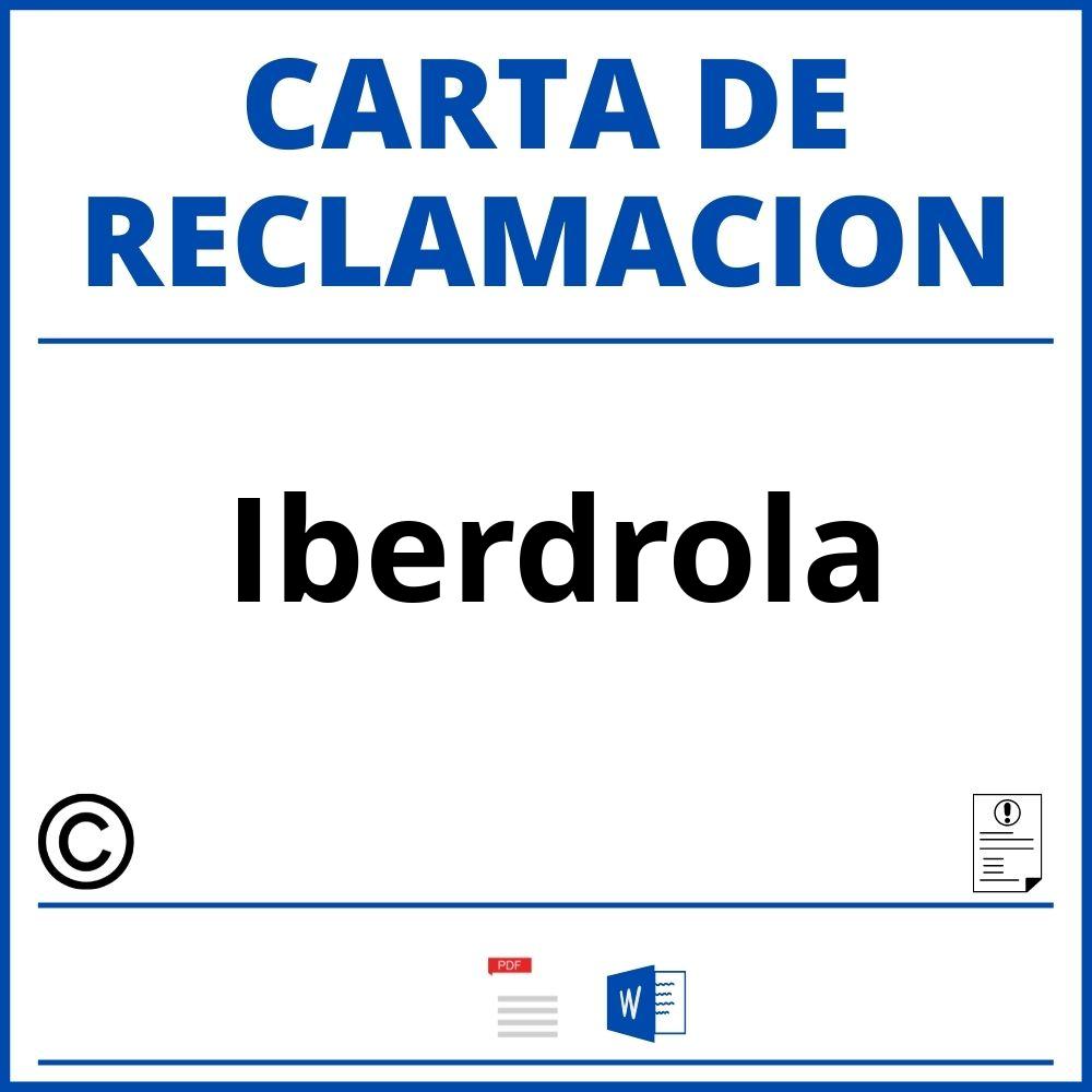 Modelo Carta Reclamacion Iberdrola
