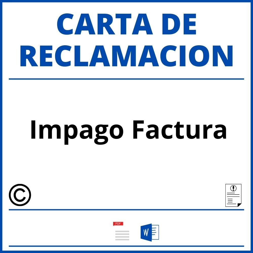 Modelo Carta Reclamacion Impago Factura