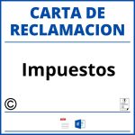 Modelo Carta Reclamacion Impuestos