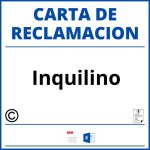 Modelo Carta Reclamacion Inquilino