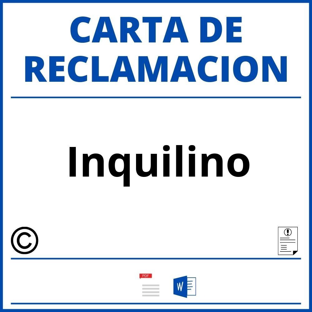 Modelo Carta Reclamacion Inquilino