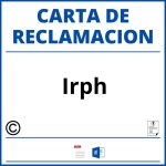 Modelo Carta Reclamacion Irph