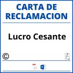 Modelo Carta Reclamacion Lucro Cesante