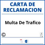 Modelo Carta Reclamacion Multa De Trafico