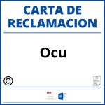 Modelo Carta Reclamacion Ocu