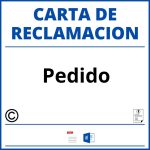 Modelo Carta Reclamacion Pedido