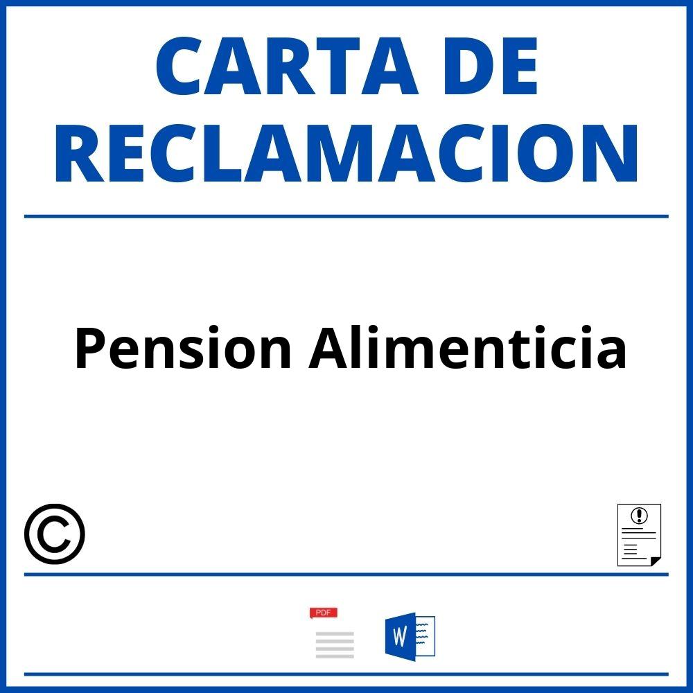 Modelo Carta Reclamacion Pension Alimenticia