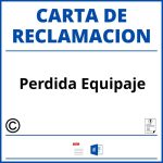 Modelo Carta Reclamacion Perdida Equipaje