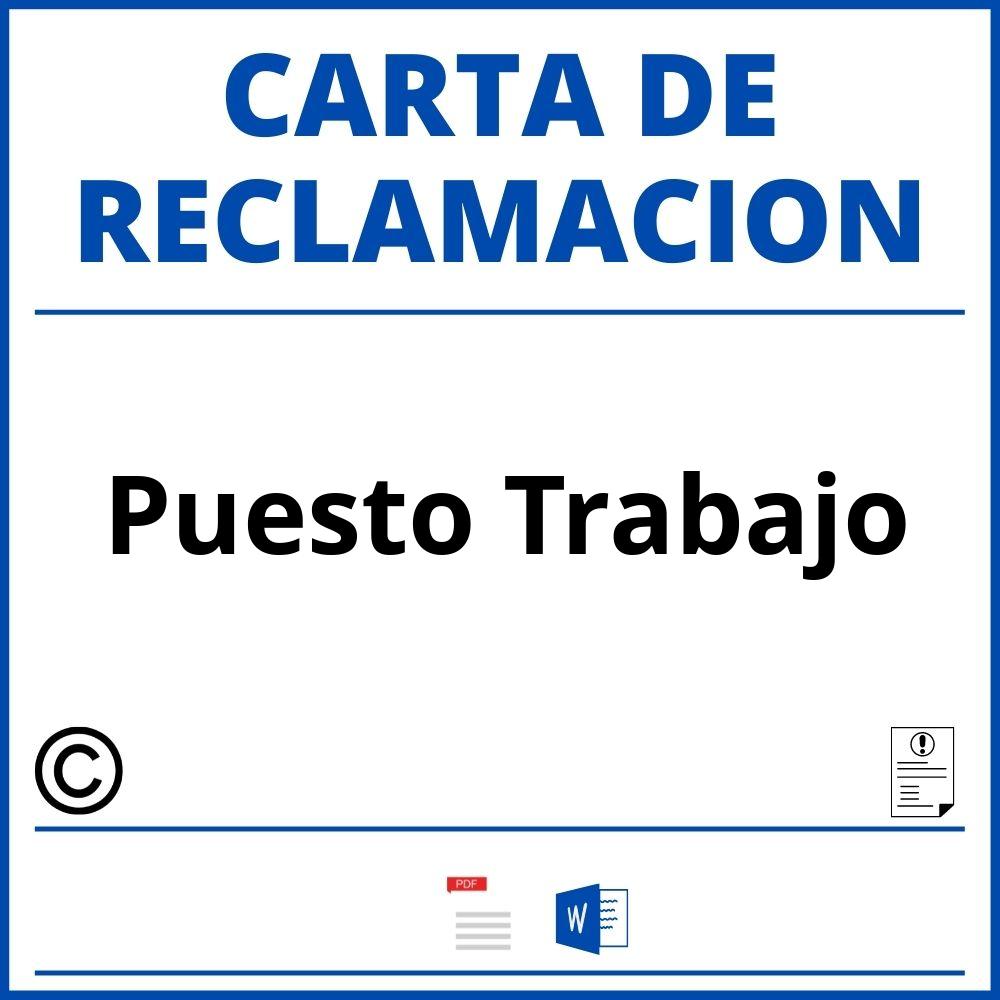 Modelo Carta Reclamacion Puesto Trabajo