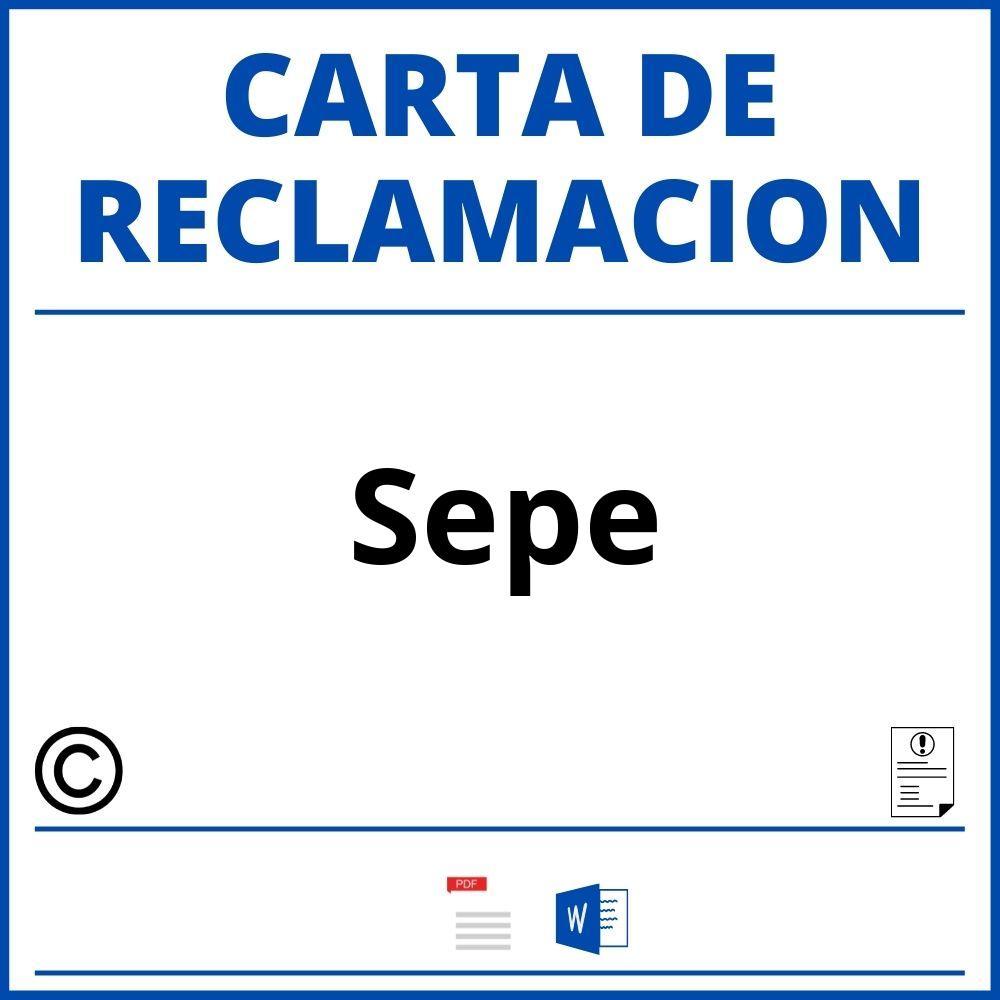 Modelo Carta Reclamacion Sepe