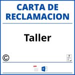 Modelo Carta Reclamacion Taller