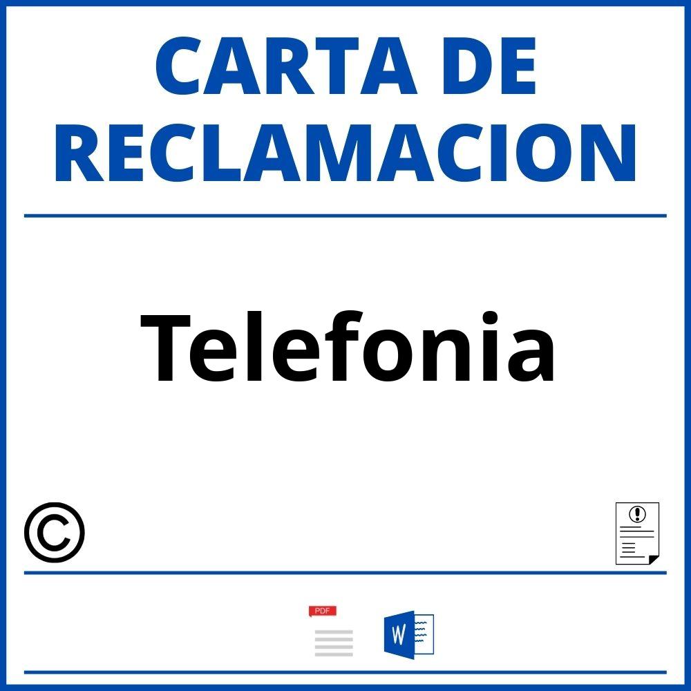 Modelo Carta Reclamacion Telefonia