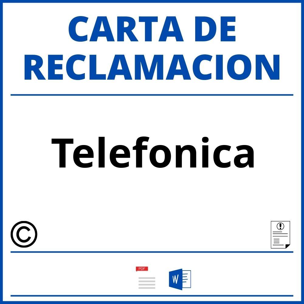 Modelo Carta Reclamacion Telefonica